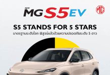 NEW MG S5 EV คว้ามาตรฐานความปลอดภัย 5 ดาว ASEAN NCAP